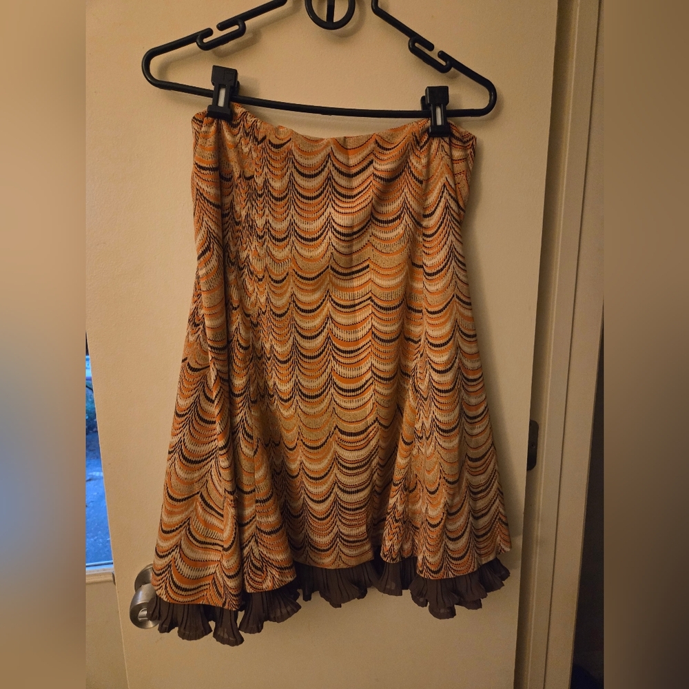 Elegant Multicolor Patterned Skirt By JUDITH HART